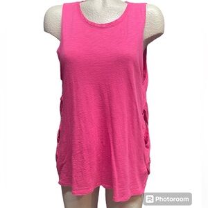 Kinesis active wear, Pink Tank Top Criss Cross Sides, size XL